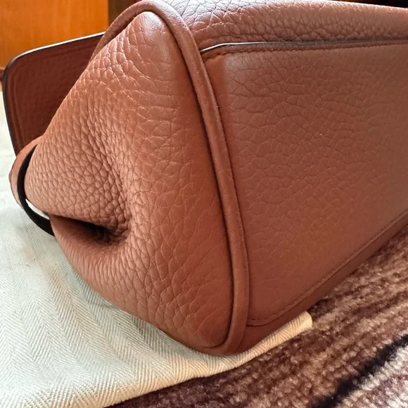 Mulberry Mini Alexa in heavy grain leather bag chestnut - Picture 11 of 16